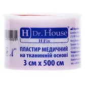 ПЛАСТИР МЕДИЧНИЙ "H Dr. House" 3 см х 500 см упаковка пластикова на тканинній основі  №1