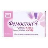Фемостон® таблетки, вкриті плівковою оболонкою комбі-упаковка 1 мг+1 мг/10 мг  №28