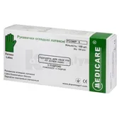 РУКАВИЧКИ ОГЛЯДОВІ НЕСТЕРИЛЬНІ "MEDICARE" S латексні, припудрені  №100
