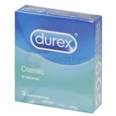 ПРЕЗЕРВАТИВИ ЛАТЕКСНІ "DUREX CLASSIC" прозорі із мастилом  №3