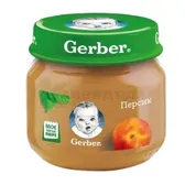 ПЮРЕ ФРУКТОВЕ ТМ "GERBER" "ПЕРСИК" вітамінізоване 80 г з 6 місяців  №1