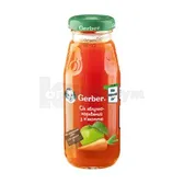 СІК ЯБЛУЧНО-МОРКВЯНИЙ ТМ "GERBER" З М'ЯКОТТЮ ГОМОГЕНІЗОВАНИЙ, ВІДНОВЛЕНИЙ, ПАСТЕРИЗОВАНИЙ 175 мл з 6 місяців  №1