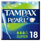 ТАМПОНИ ГІГІЄНІЧНІ TAMPAX Discreet Pearl super з аплікатором  №18