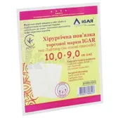 ПЛАСТИР БАКТЕРИЦИДНИЙ торгової марки IGAR тип ЛАЙТПОР (на основі спанлейс) 9 см х 10 см хірургічна пов'язка  №1