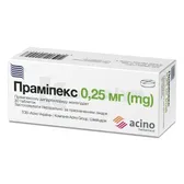 Праміпекс таблетки 0,25 мг  №30