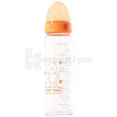 ПЛЯШЕЧКА СКЛЯНА "BABY TEAM" 1201 250 мл із соскою  №1