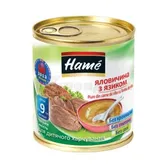 ПЮРЕ НА М'ЯСНІЙ ОСНОВІ "ЯЛОВИЧИНА З ЯЗИКОМ" торгової марки "HAME" 100 г  №1