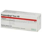 Коринфар® Уно 40 таблетки пролонгованої дії, вкриті оболонкою 40 мг блістер  №50