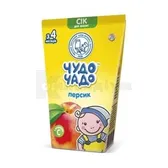Сік персиковий з м'якоттю цукром гомогенізований стерилізований тм "Чудо-чадо" 125 мл  №1