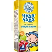 Сік яблучно-вишневий відновлений освітлений стерилізований тм "Чудо-Чадо" 200 мл з 4 місяців  №1