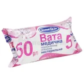 Вата медична гігроскопічна гігієнічна нестерильна рулон 50 г тм "Білосніжка"  №1