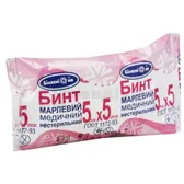 Бинт марлевий медичний нестерильний 5 м х 5 см тип 17 тм "Білосніжка"  №1