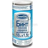 Бинт медичний еластичний стрічковий середньої розтяжності 10 см х 1,5 м тм "Білосніжка"  №1