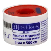 ПЛАСТИР МЕДИЧНИЙ "H Dr. House" 3 см х 500 см пластикова котушка на тканинній основі  №1