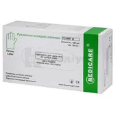 РУКАВИЧКИ ОГЛЯДОВІ НЕСТЕРИЛЬНІ "MEDICARE" M пара латексні, неприпудрені  №100