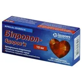 Бісопролол-Здоров'я таблетки, вкриті плівковою оболонкою 10 мг блістер  №30