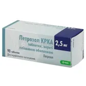 Летрозол КРКА таблетки, вкриті плівковою оболонкою 2,5 мг блістер  №90