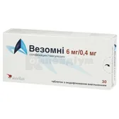 Везомні таблетки з модифікованим вивільненням 6 мг + 0,4 мг блістер у пачці  №30