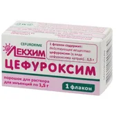 Цефуроксим порошок для розчину для ін'єкцій 1,5 г флакон  №1