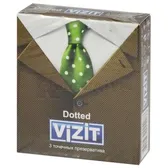 ПРЕЗЕРВАТИВИ ЛАТЕКСНІ "VIZIT" Dotted з пухирцями  №3