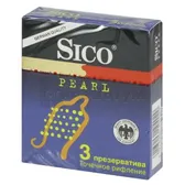 ПРЕЗЕРВАТИВИ "SICO PEARL" з пупиришками із мастилом  №3