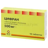 Цифран таблетки, вкриті оболонкою 500 мг  №10
