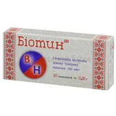 Біотин таблетки 0,25 г  №30