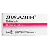 Діазолін® таблетки 0,1 г блістер  №20