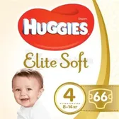 ПІДГУЗКИ ДИТЯЧІ ГІГІЄНІЧНІ HUGGIES ELITE SOFT розмір 4  №66