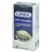 ПРЕЗЕРВАТИВИ ЛАТЕКСНІ З СИЛІКОНОВОЮ ЗМАЗКОЮ CONTEX® EXTRA SENSATION (З КРУПНИМИ КРАПКАМИ ТА РЕБРАМИ)  №12
