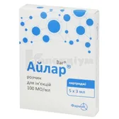 Айлар® розчин  для ін'єкцій 100 МО/мл картридж 3 мл блістер у пачці  №5