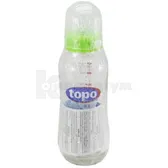 ПЛЯШКА ДЕКОРОВАНА З СИЛІКОНОВОЮ СОСКОЮ "TOPO Buono" GT280 240 мл скляна  №1