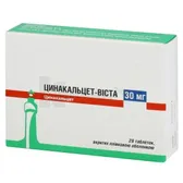 Цинакальцет-Віста таблетки, вкриті плівковою оболонкою 30 мг блістер  №28