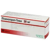 Лізиноприл-Тева таблетки 20 мг блістер  №60