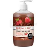 ГЕЛЬ ДЛЯ ДУШУ "FRESH JUICE" крем-гель 750 мл Chocolate & Strawberry  №1