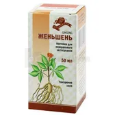 Женьшень настоянка для перорального застосування 50 мл флакон скляний в пачці  №1