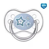 ПУСТУШКА 22/581, 6-18 міс., Сині зірки Newborn baby силіконова симетрична  №1