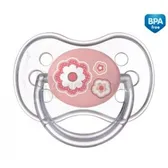 ПУСТУШКА 22/582, 18+ міс.,Рожеві квіти Newborn baby силіконова симетрична  №1