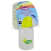 ПЛЯШКА ДЕКОРОВАНА ПЛАСТИКОВА "TOPO buono" T002 150 мл з силіконовою соскою  №1