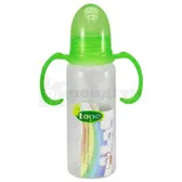 ПЛЯШКА ДЕКОРОВАНА ПЛАСТИКОВА "TOPO buono" T003 250 мл з силіконовою соскою, з ручками  №1