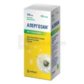 Алергозан® розчин оральний 0,5 мг/мл пляшка скляна 120 мл з мірним стаканчиком і дозуючим шприцом  №1
