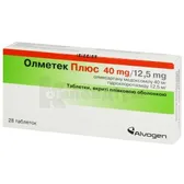 Олметек Плюс таблетки, вкриті плівковою оболонкою 40 мг + 12,5 мг блістер  №28