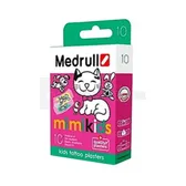 ПЛАСТИР МЕДИЧНИЙ MEDRULL ДИТЯЧИЙ ТАТУ "MI MI KIDS" З ПОЛІМЕРНОГО МАТЕРІАЛУ 25 мм х 57 мм  №10