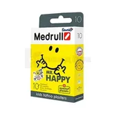 ПЛАСТИР МЕДИЧНИЙ MEDRULL ДИТЯЧИЙ ТАТУ "MR. HAPPY" З ПОЛІМЕРНОГО МАТЕРІАЛУ 25 мм х 57 мм  №10