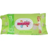 СЕРВЕТКИ ВОЛОГІ "DISCOUNT" Extra, з клапаном, для дітей з екстрактом алое  №72