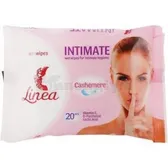 Вологі серветки для інтимної гігієни "LINEA" INTIMATE CASHEMERE з молочною кислотою та натуральним екстрактом ромашки  №20