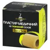 ПЛАСТИР МЕДИЧНИЙ КАТУШКОВИЙ B-HEALTH™ 5 м х 5 см на тканинній основі  №1