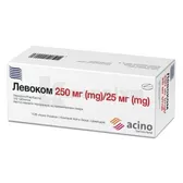 Левоком таблетки 250 мг + 25 мг блістер в пачці  №100