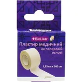 ПЛАСТИР МЕДИЧНИЙ тм "BIOLIKAR" НА ПАПЕРОВІЙ ОСНОВІ 1,25 см х 500 см  №1