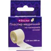 ПЛАСТИР МЕДИЧНИЙ тм "BIOLIKAR" НА ПАПЕРОВІЙ ОСНОВІ 2,5 см х 500 см  №1